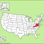 Virginia Location On The U.s. Map   Ontheworldmap Intended For Virginia On The United States Map