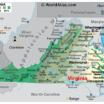 Virginia Maps & Facts   World Atlas For Blue Ridge Mountains Virginia Map