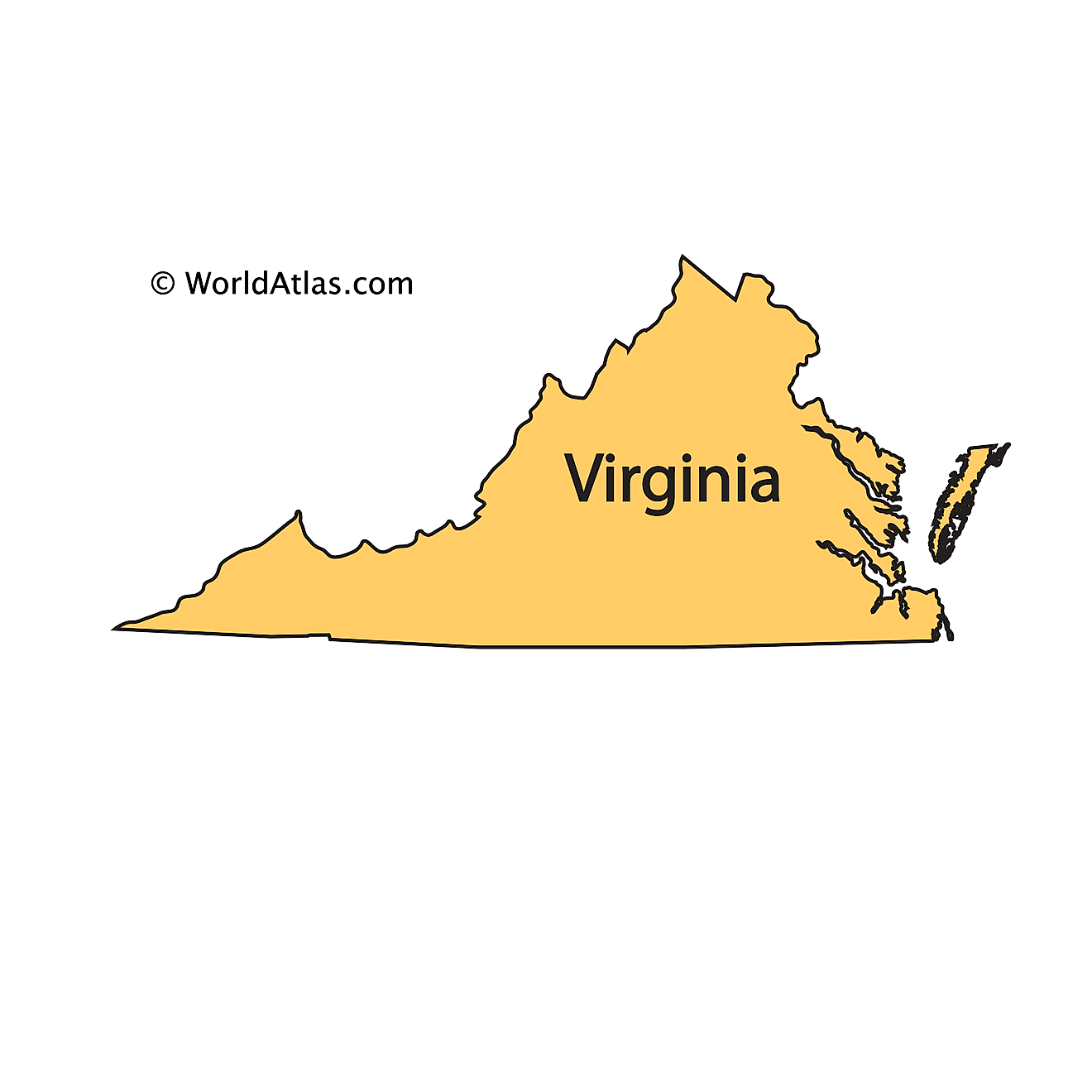 Virginia Maps &amp;amp; Facts - World Atlas inside Which Letter on the Map Represents Virginia