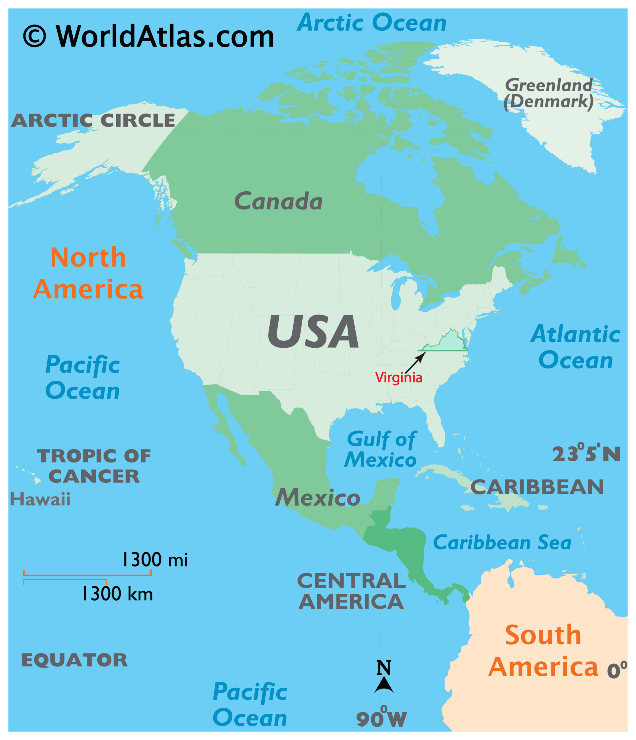 Virginia Maps &amp;amp; Facts - World Atlas pertaining to Virginia Located on the Map