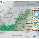 Virginia Maps & Facts   World Atlas Regarding Map Of Virginia And Surrounding States