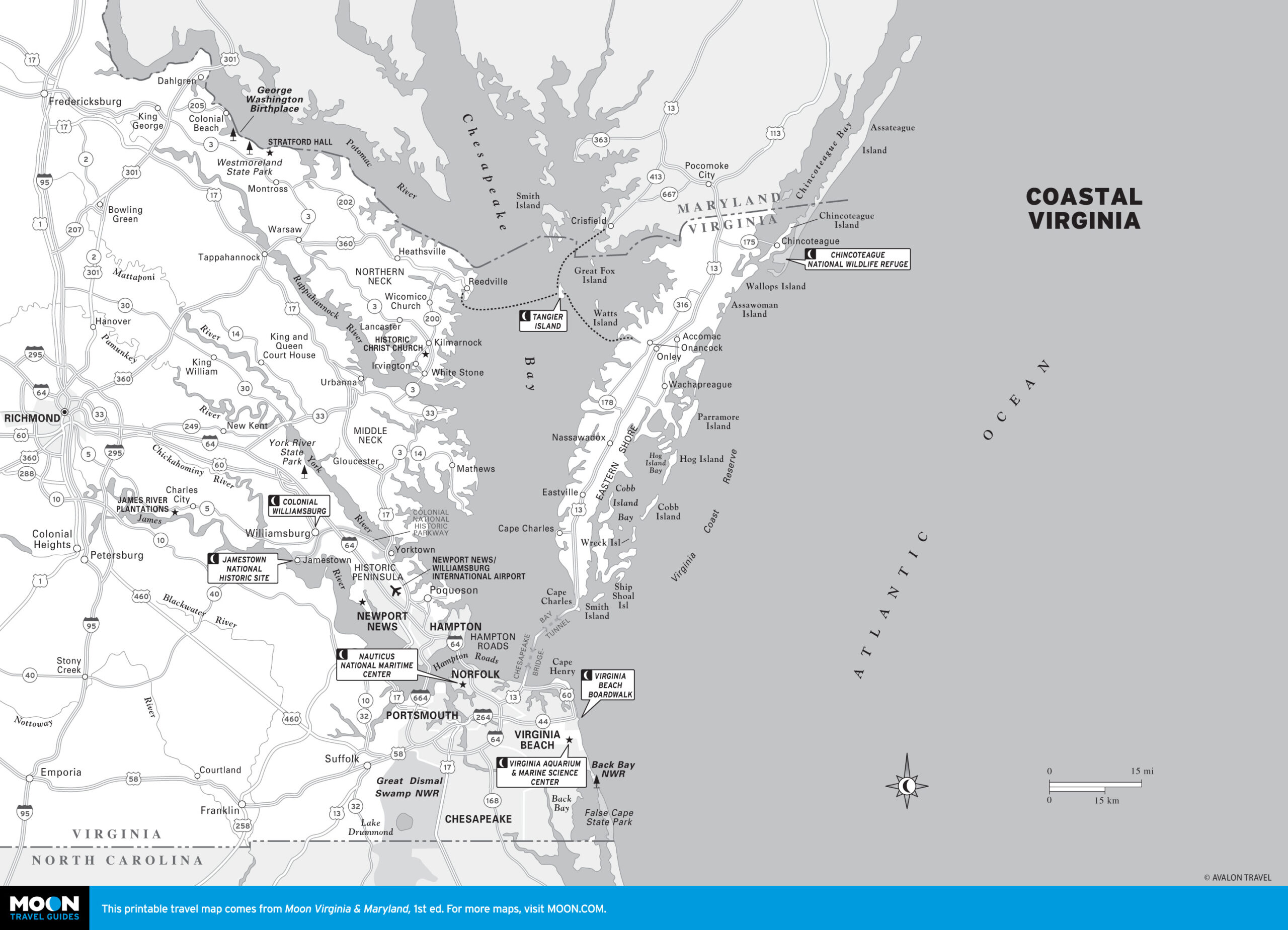Virginia | Moon Travel Guides in Map Of The Coast Of Virginia