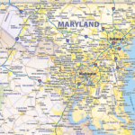 Virginia, North Carolina, Maryland & Delaware Laminated Wall Map Pertaining To Map Of Maryland Dc And Virginia