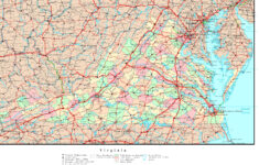 Virginia Political Map with regard to Political Map of Virginia State