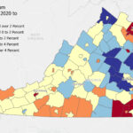 Virginia Population Estimates | Cooper Center Inside Population Density Map Of Virginia