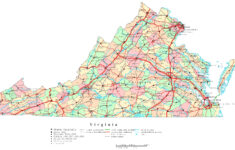 Virginia Printable Map for Political Map of Virginia State