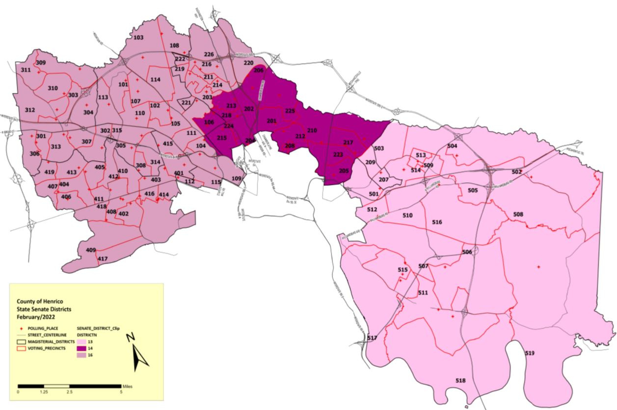 Virginia Senate Districts - Henrico County, Virginia throughout Map of Virginia Senate Districts