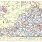 Virginia State Wall Map Large Print Poster Regarding State Map Of Virginia