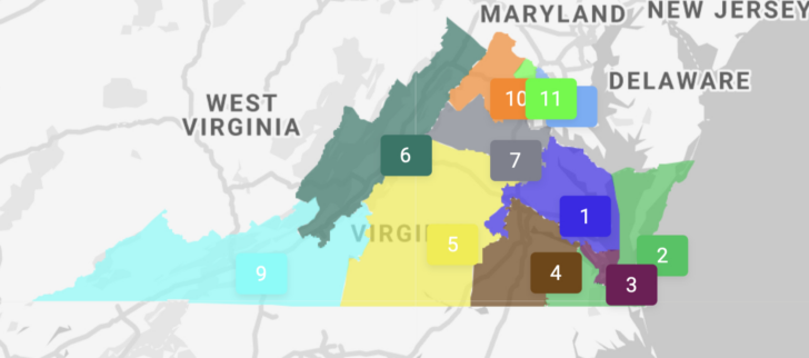 Virginia House of Delegates District Map 2026