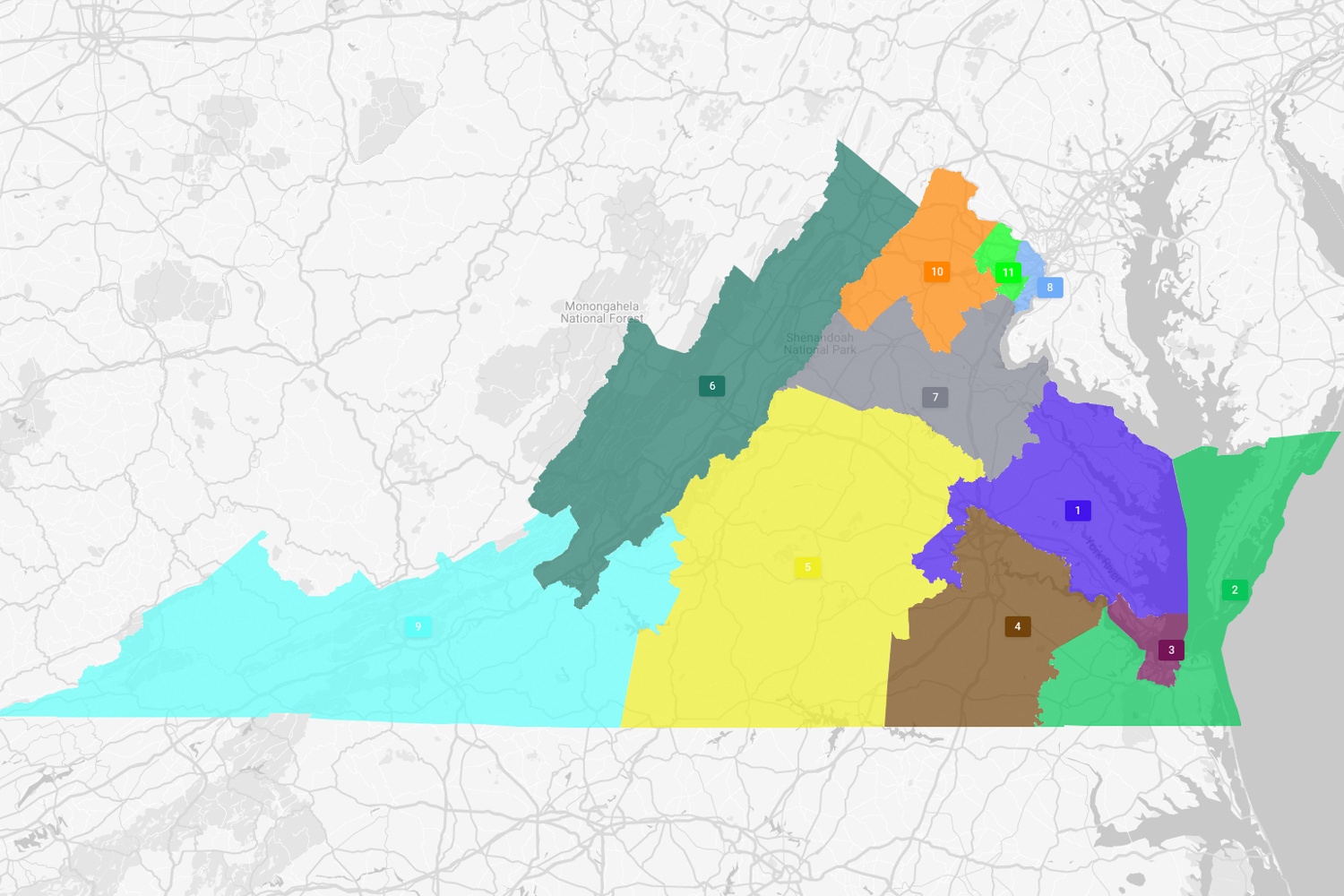 Virginia Supreme Court Approves New Political Maps pertaining to Map of Virginia Senate Districts