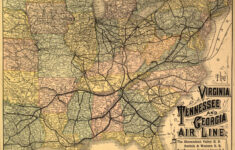 Virginia, Tennessee &amp; Georgia Air Line Map with Map Of Virginia Tennessee Border