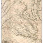 Virginia Tidewater Region 1755 Plantation Names Custom State Map Inside Map Of The Tidewater Region Of Virginia