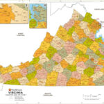 Virginia Zip Code Map With Counties   Extra Large | Stanfords Intended For Zip Code Map For Virginia