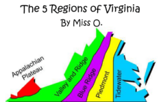 Virginia'S 5 Regions: A Study Guide with Map of the 5 Regions of Virginia