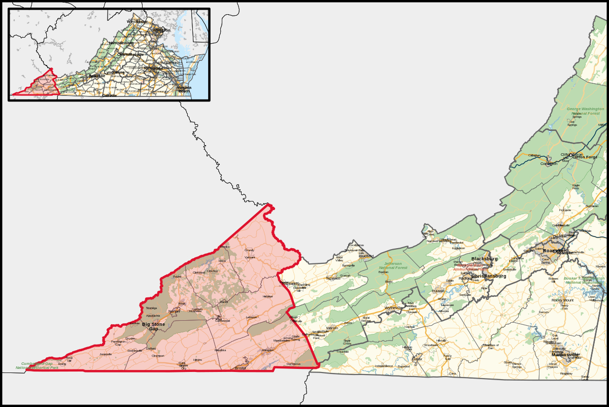 Virginia&amp;#039;S 6Th Senate District - Wikipedia within Virginia 6Th Congressional District Map