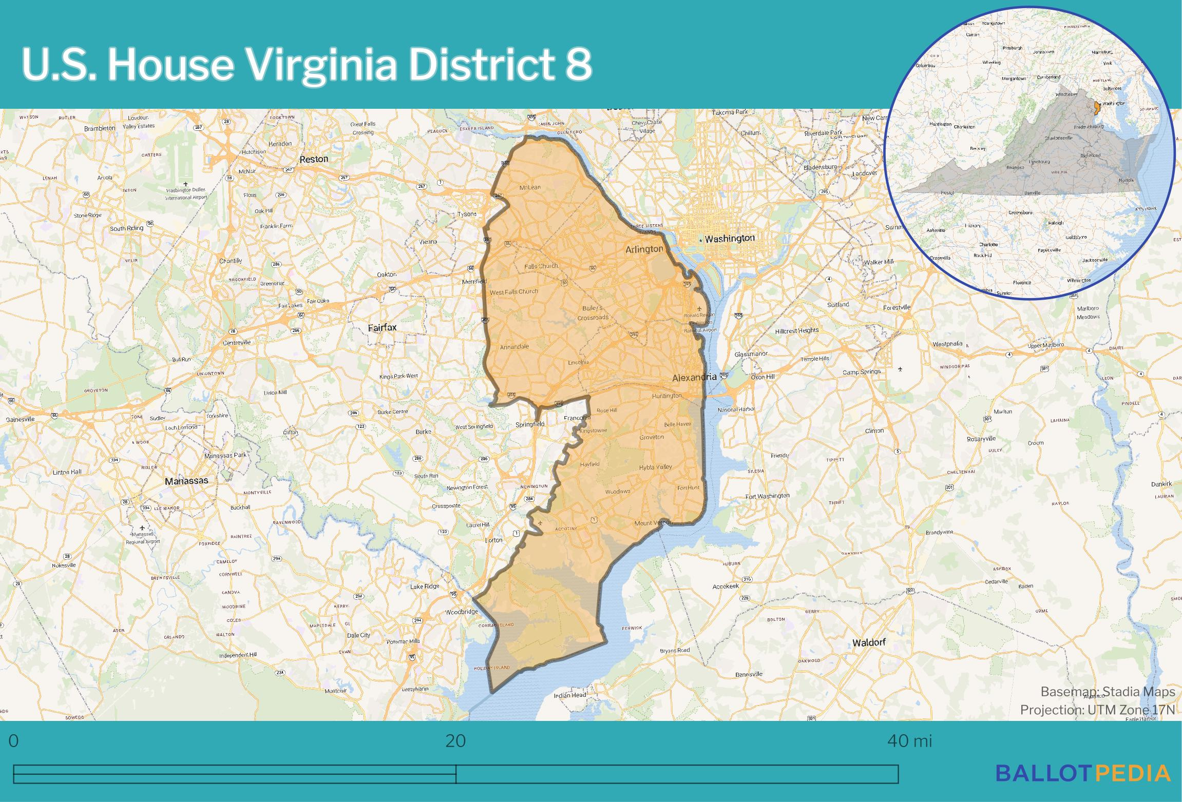 Virginia&amp;#039;S 8Th Congressional District Election, 2024 - Ballotpedia for Virginia 8Th Congressional District Map