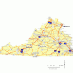 Virginia'S Roads   Virginia'S Interstates And Hwys Map   Cccarto Throughout County Map Of Virginia With Roads