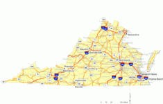 Virginia'S Roads - Virginia'S Interstates And Hwys Map - Cccarto throughout County Map Of Virginia With Roads