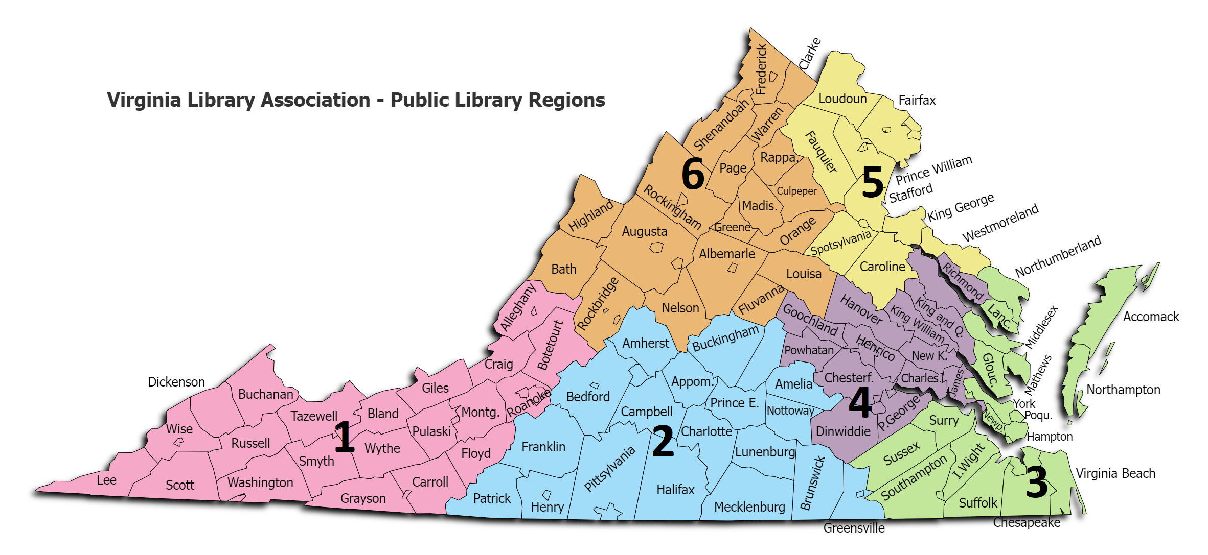 Vla Regions | Infocenter pertaining to Map Of Regions Of Virginia