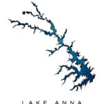 Wall Art Map Print Of Lake Anna, Virginia!!!   Etsy Intended For Map Of Lake Anna Virginia