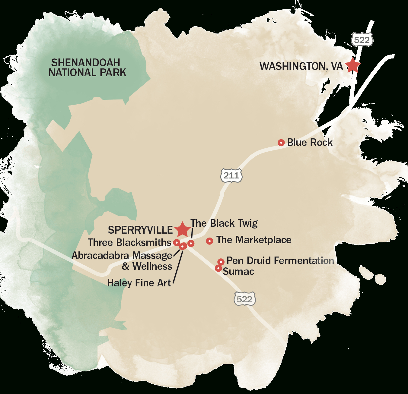 Weekend Away: Blue Rock In Washington, Virginia regarding Blue Rock Creek Virginia Map