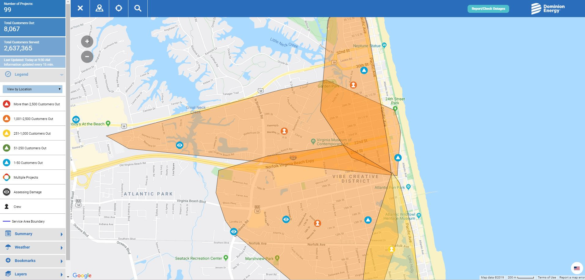 Weekend Weather Brings Thousands Of Power Outages Sunday Morning pertaining to Dominion Outage Map Virginia By Zip Code