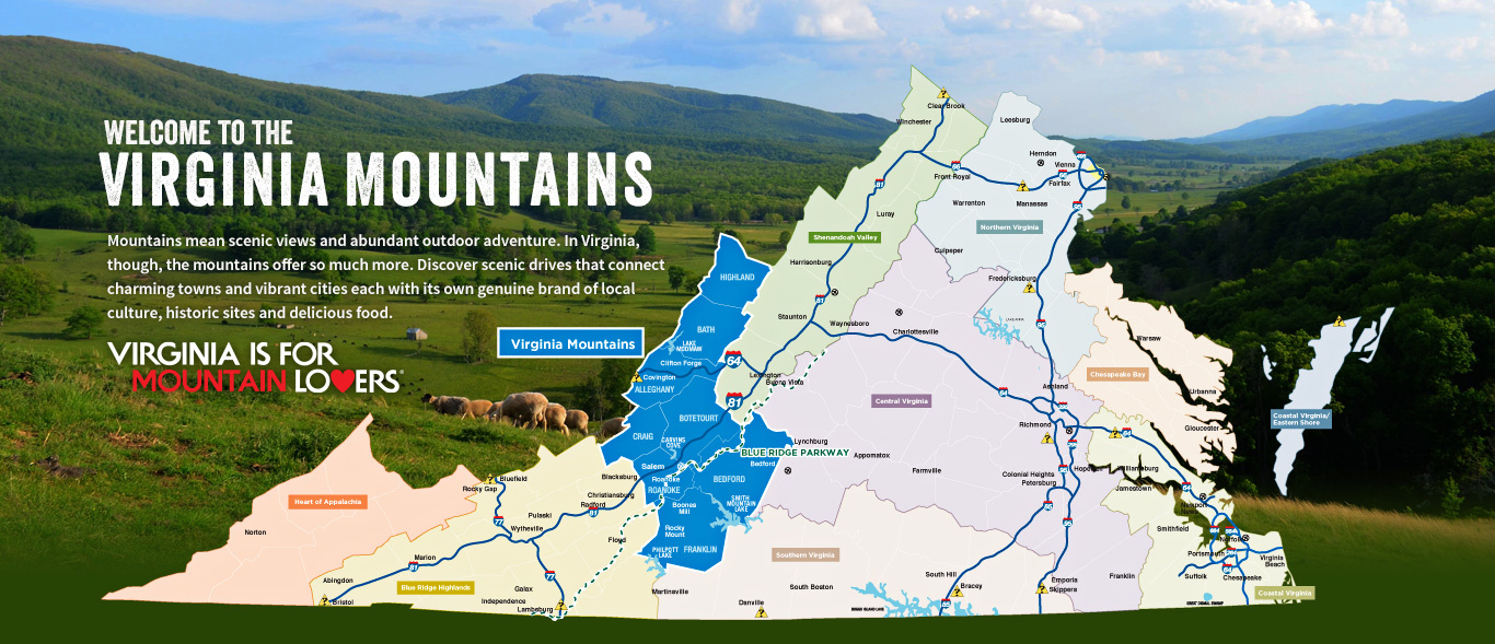 Welcome To The Virginia Mountains | with regard to Map of Mountains in Virginia