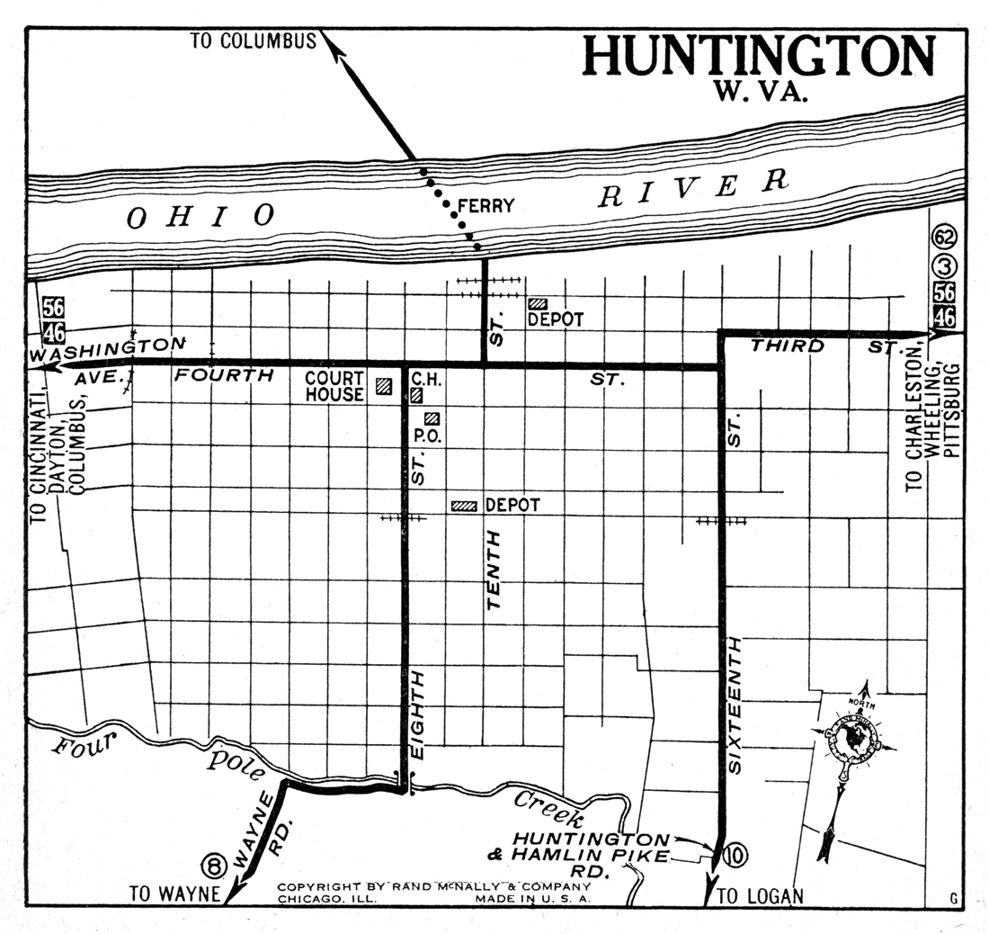 West Virginia City Maps At Americanroads regarding Map Of Huntington West Virginia