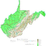 West Virginia Contour Map Inside Elevation Map Of West Virginia