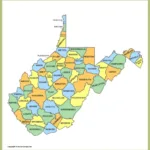 West Virginia County Map [Map Of Wv Counties And Cities] For Map Of Boone County West Virginia
