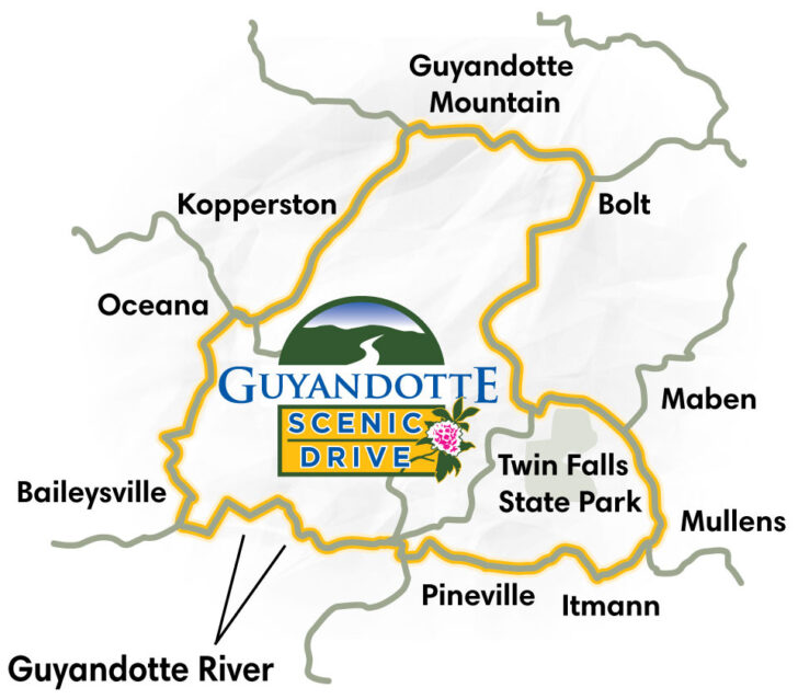 West Virginia Scenic Drives Map
