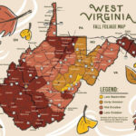 West Virginia Department Of Tourism Releases Fall Foliage Map Intended For West Virginia Leaf Peeping Map