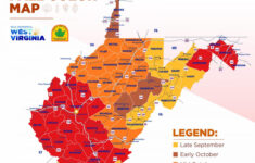 West Virginia Fall Foliage Map 2017 - West Virginia Explorer throughout West Virginia Fall Foliage Map