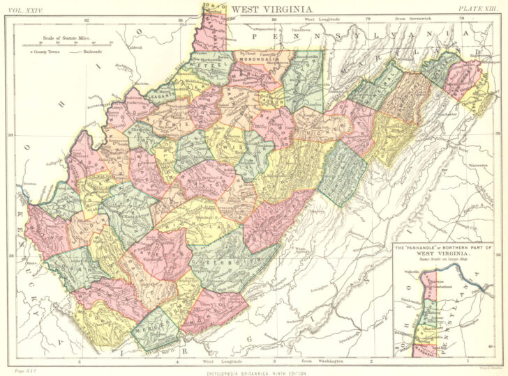 Map of West Virginia Panhandle