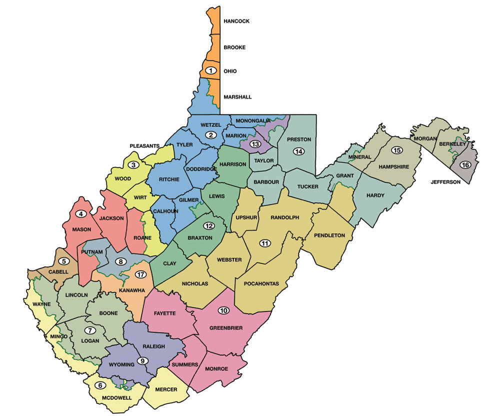 West Virginia Legislature&amp;#039;S District Maps for West Virginia Map of State