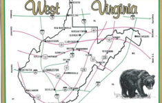 West Virginia Map Postcard With Bear Continental Unposted B38 | Ebay pertaining to Bears in West Virginia Map