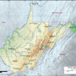 West Virginia Physical Map Showing Geographical / Physical Pertaining To Physical Map Of West Virginia