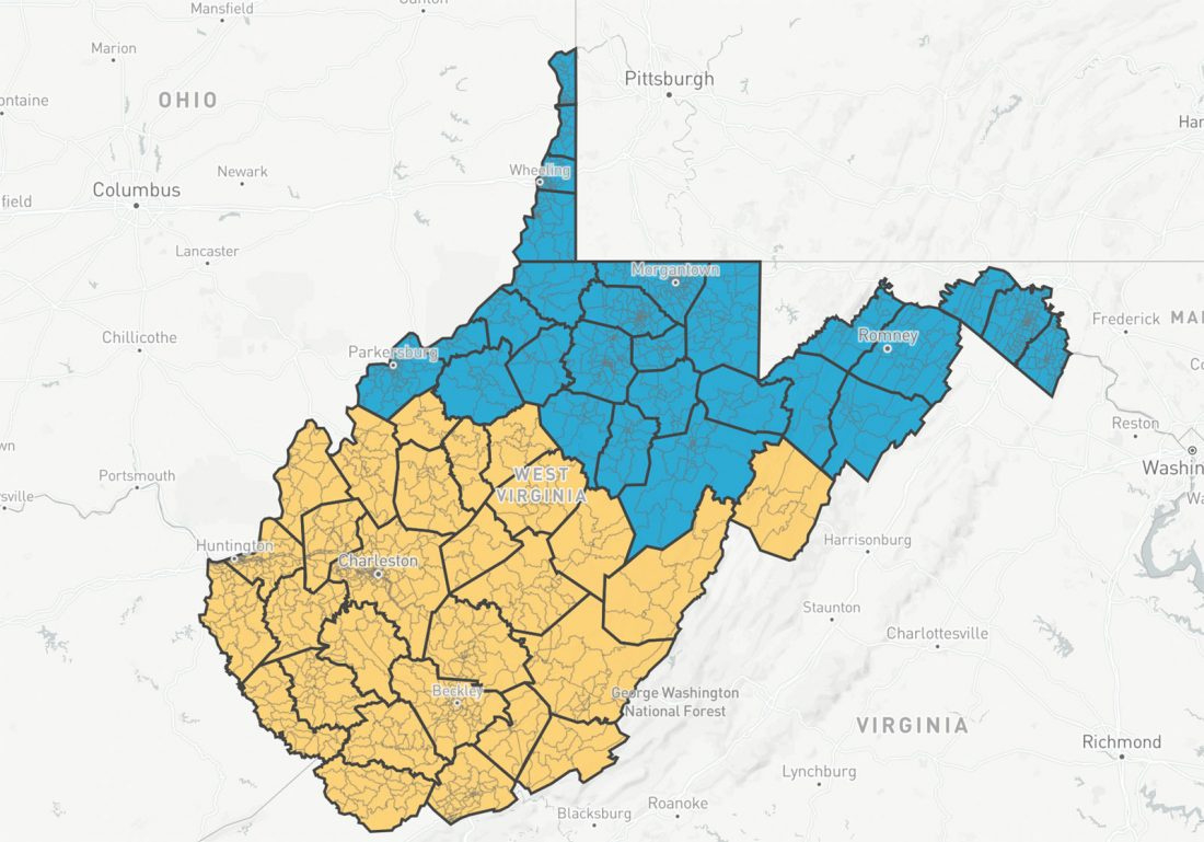 West Virginia Senate Backs House Of Delegates Congressional intended for West Virginia State Senate District Map