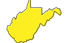 West Virginia State Outline Map Royalty Free Vector Image regarding Blank Map of West Virginia