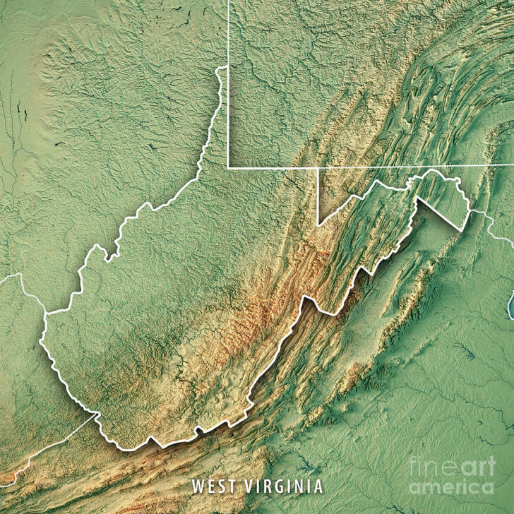 Elevation Map of West Virginia