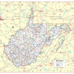 West Virginia State Wall Map Large Print Poster   24"Hx26"W   Etsy Intended For The Map Of West Virginia