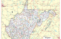 West Virginia State Wall Map Large Print Poster - 24"Hx26"W - Etsy with regard to Printable Map Of West Virginia