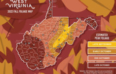 West Virginia Tourism Releases 2022 Fall Foliage Map - West regarding West Virginia Fall Foliage Map