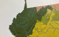 West Virginia, Usa (Wv) Topographic Map With Riversansonl regarding Topographic Map Of West Virginia