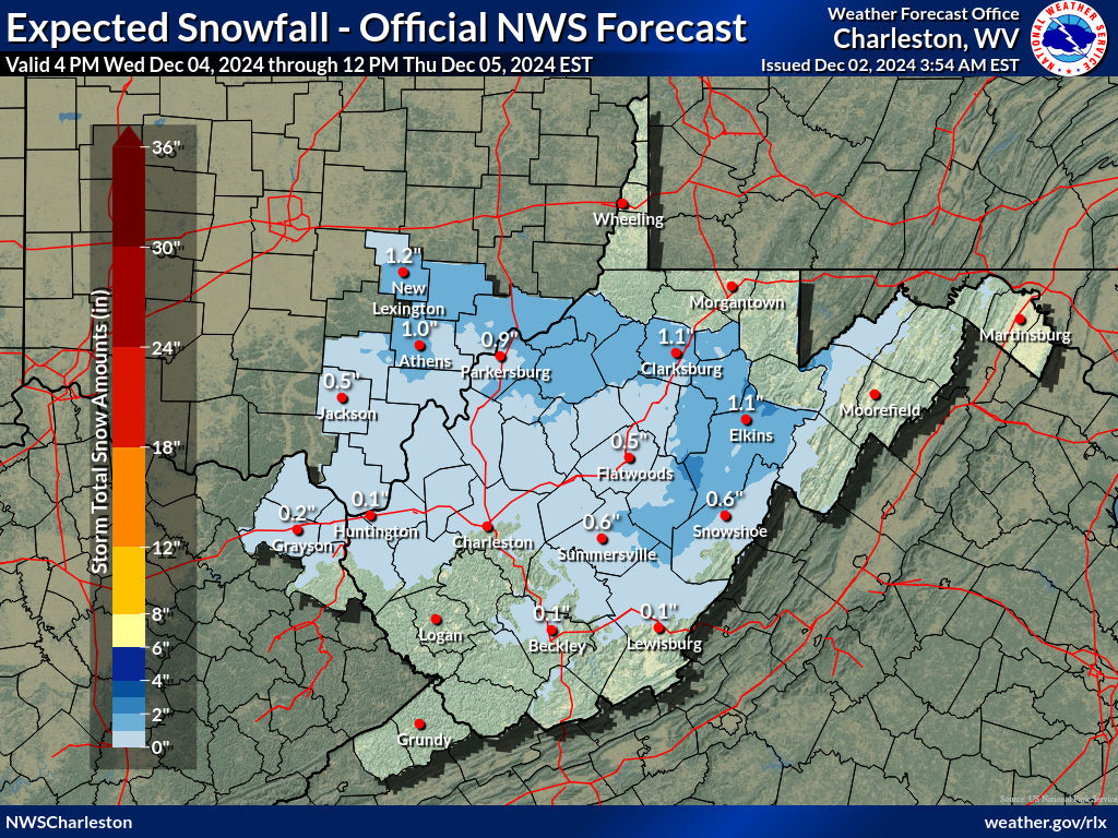 West Virginia Winter Weather Awareness Week - November 18-22 regarding Weather Map For West Virginia