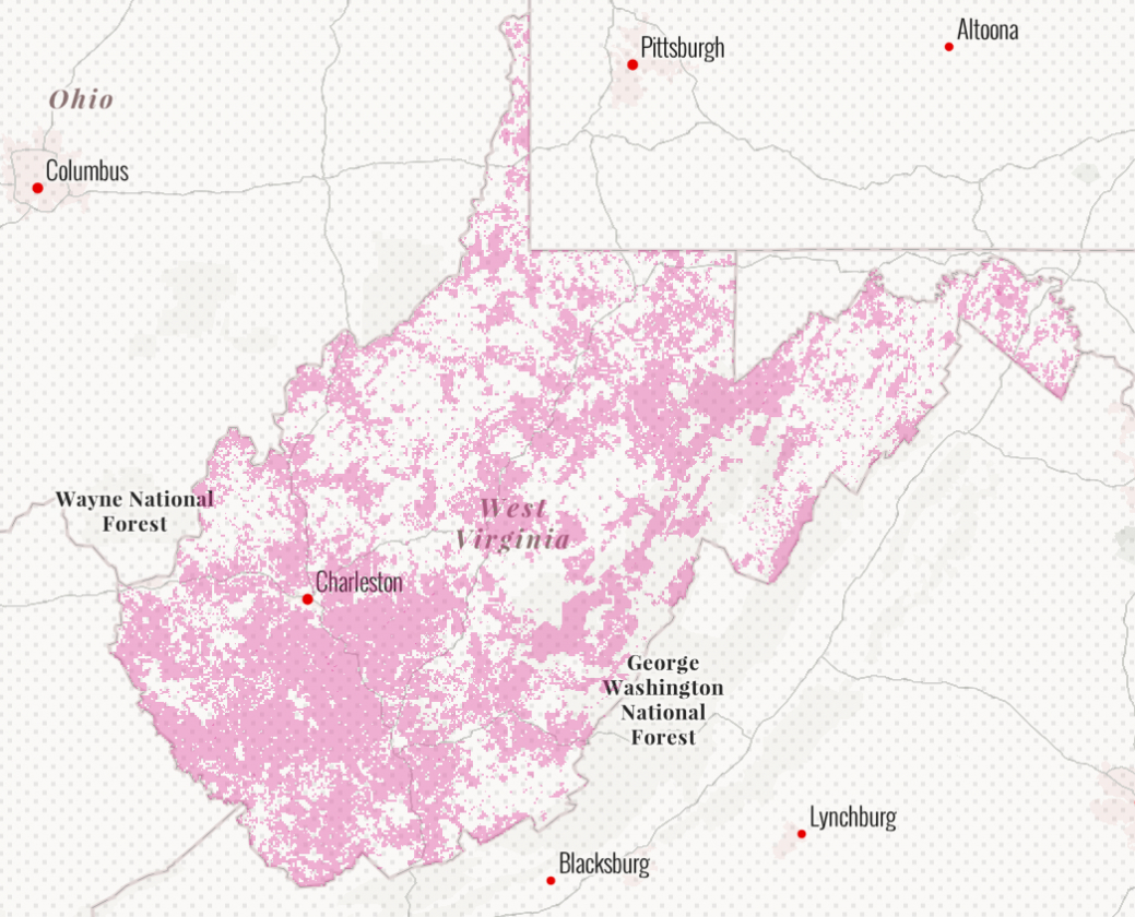 West Virginia Working To Avoid Past Broadband Mistakes | News in Fiber Internet In West Virginia Map