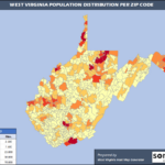 West Virginia Zip Code Map And Population List In Excel Throughout Population Map Of West Virginia