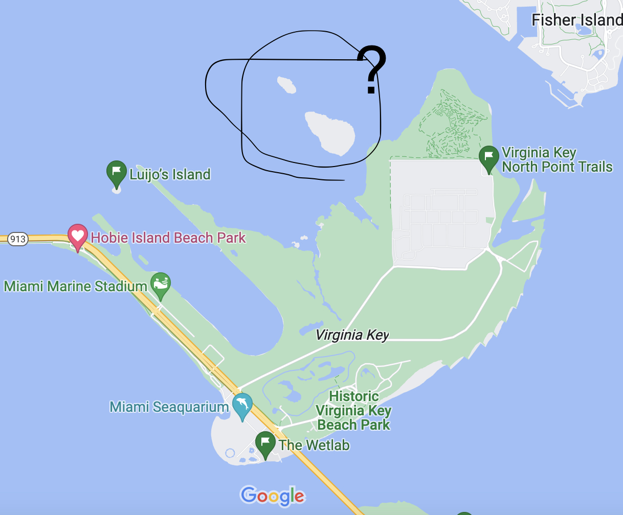 What&amp;#039;S The Story With These Two Little Islands Off Virginia Key? I inside Virginia Key Beach Park Map