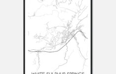 White Sulphur Springs West Virginia Map Poster, Modern Home Decor Wall Art  Print - Custom Maps &amp; Posters in White Sulfur Springs West Virginia Map