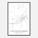 White Sulphur Springs West Virginia Map Poster, Modern Home Decor Wall Art  Print   Custom Maps & Posters Throughout White Sulphur Springs West Virginia Map
